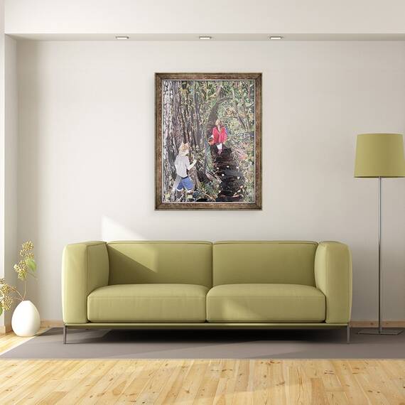 Tablou inramat - Kirstie Adamson - Sa ne prefacem - Red Ridinghood, 60 x 80 cm - 2- Roveli