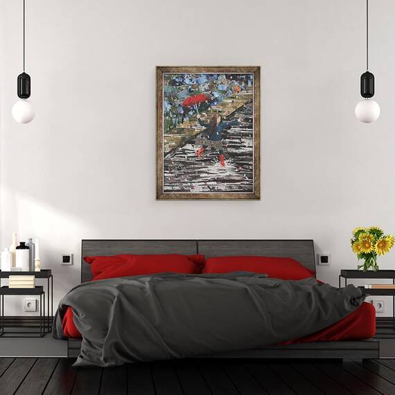 Tablou inramat - Kirstie Adamson - Splish, Splash, 60 x 80 cm - 3- Roveli