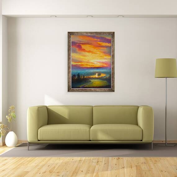 Tablou inramat - Lee Campbell - Rainbow Sky Petersham Lunca, 2017, 60 x 80 cm - 2- Roveli
