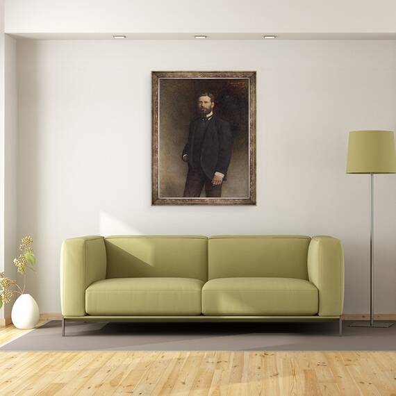 Tablou inramat - Leon Joseph Florentin Bonnat - Portretul lui Henry Field, 60 x 80 cm - 2- Roveli
