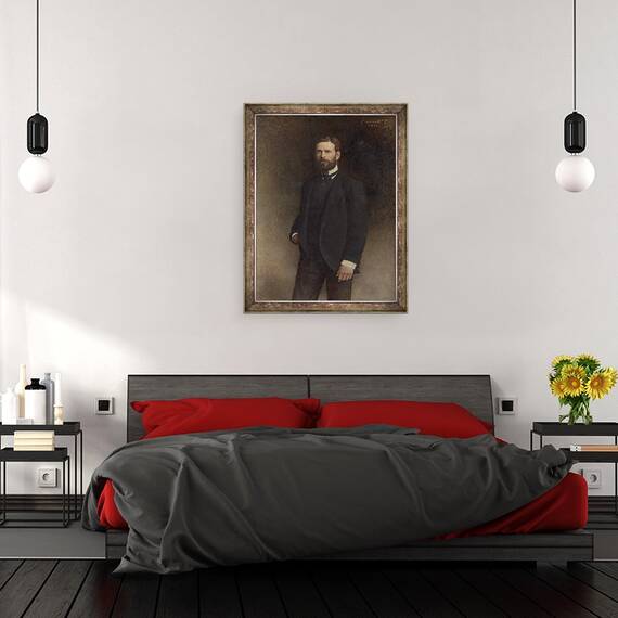 Tablou inramat - Leon Joseph Florentin Bonnat - Portretul lui Henry Field, 60 x 80 cm - 3- Roveli