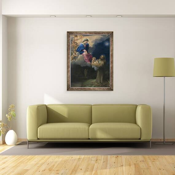 Tablou inramat - Lodovico Carracci - Viziunea Sfantului Francisc, 60 x 80 cm - 2- Roveli