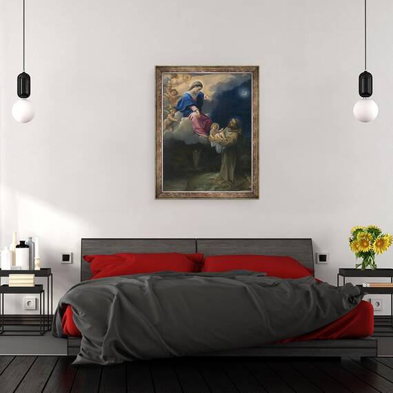 Tablou inramat - Lodovico Carracci - Viziunea Sfantului Francisc, 60 x 80 cm - 3- Roveli