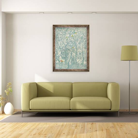 Tablou inramat - Mary Kuper - Bird uitam de la fereastra bucatariei, robin, 60 x 80 cm - 2- Roveli