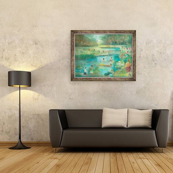 Tablou inramat - Mary Kuper - inotatori, 60 x 80 cm - 2- Roveli