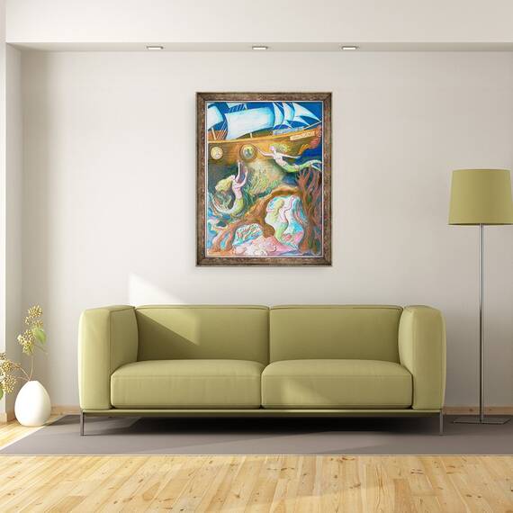 Tablou inramat - Mary Kuper - Mica Sirena, 60 x 80 cm - 2- Roveli