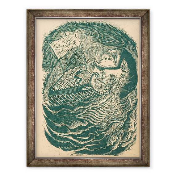Tablou inramat - Mary Kuper - Sirena, 60 x 80 cm - - Roveli