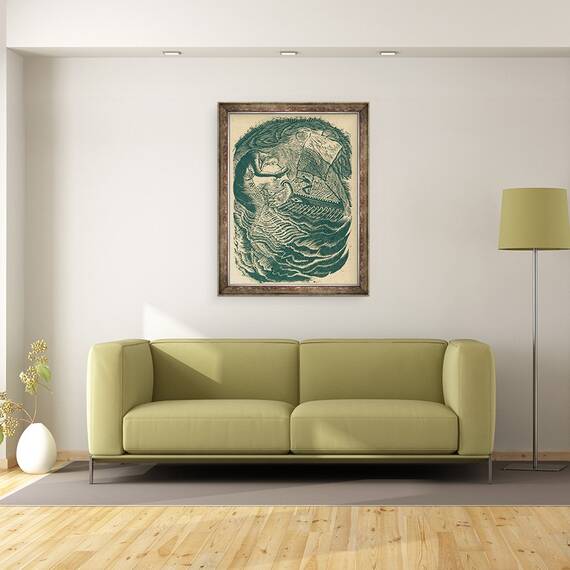 Tablou inramat - Mary Kuper - Sirena, 60 x 80 cm - 2- Roveli