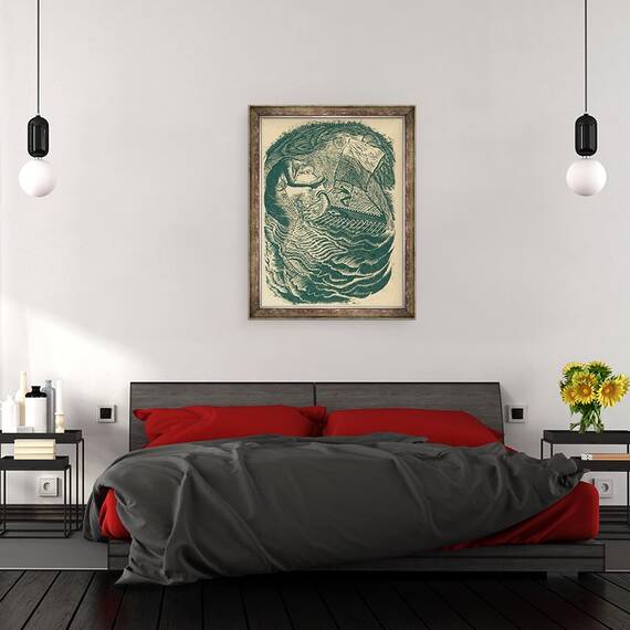Tablou inramat - Mary Kuper - Sirena, 60 x 80 cm - 3- Roveli