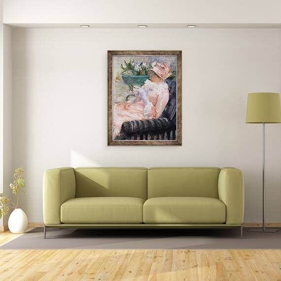 Tablou inramat - Mary Stevenson Cassatt - Ceasca de ceai, 60 x 80 cm - 2- Roveli