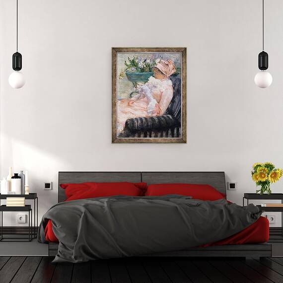 Tablou inramat - Mary Stevenson Cassatt - Ceasca de ceai, 60 x 80 cm - 3- Roveli