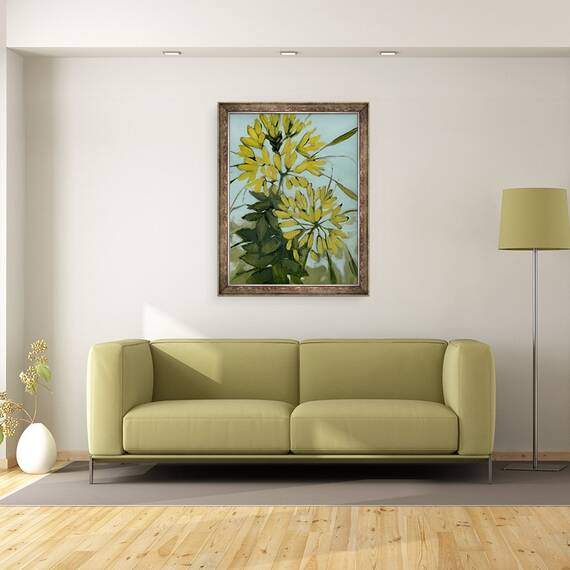 Tablou inramat - Megan Moore - Cleome galbene, 60 x 80 cm - 2- Roveli