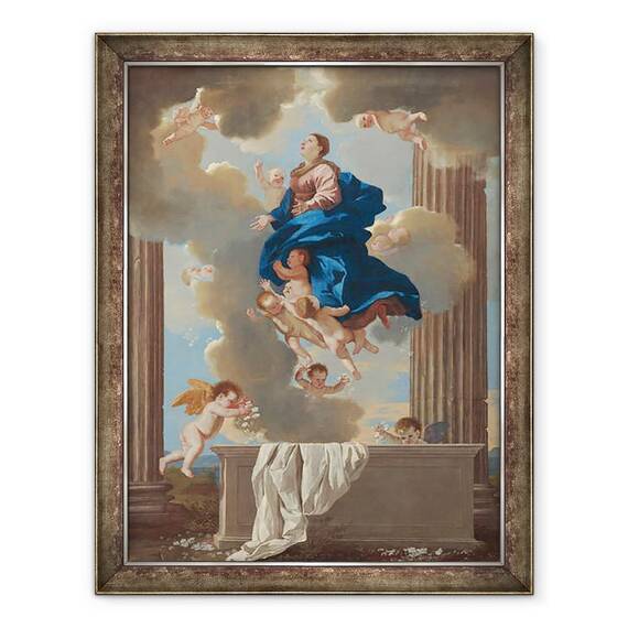 Tablou inramat - Nicolas Poussin - Adormirea Maicii Domnului II, 60 x 80 cm - - Roveli