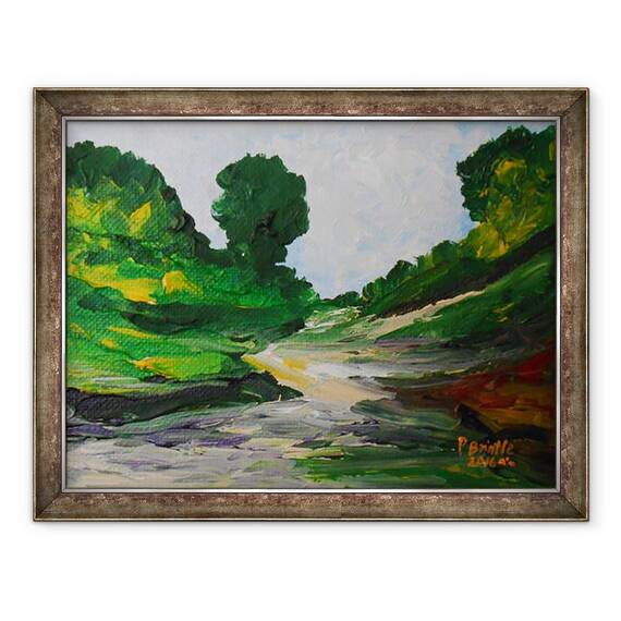 Tablou inramat - Patricia Brintle - O plimbare in Ennery, 60 x 80 cm - - Roveli