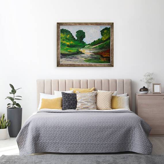 Tablou inramat - Patricia Brintle - O plimbare in Ennery, 60 x 80 cm - 3- Roveli