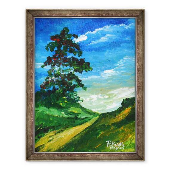 Tablou inramat - Patricia Brintle - Vechiul stejar, 60 x 80 cm - - Roveli