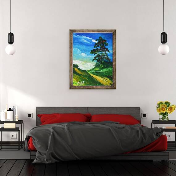 Tablou inramat - Patricia Brintle - Vechiul stejar, 60 x 80 cm - 3- Roveli