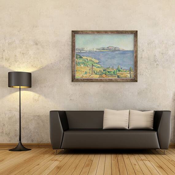 Tablou inramat - Paul Cezanne - Golful Marsilia vazut din LEstaque, 60 x 80 cm - 2- Roveli