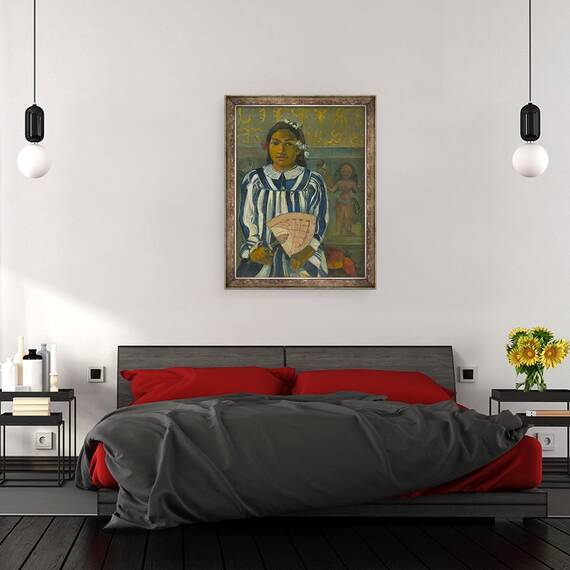 Tablou inramat - Paul Gauguin - Stramosii lui Tehamana sau Tehamana are multi parinti Merahi metua no Tehamana, 60 x 80 cm - 3- Roveli