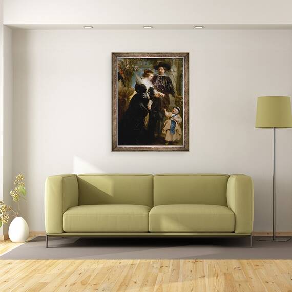 Tablou inramat - Peter Paul Rubens - Rubens, sotia sa Helena Fourment si fiul lor Frans, 60 x 80 cm - 2- Roveli