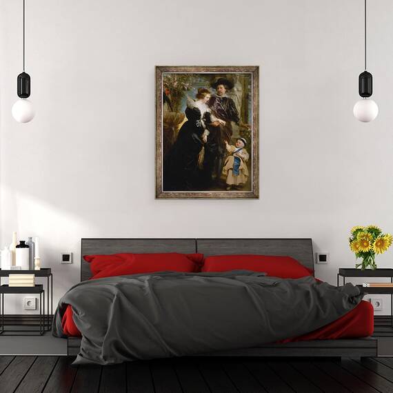 Tablou inramat - Peter Paul Rubens - Rubens, sotia sa Helena Fourment si fiul lor Frans, 60 x 80 cm - 3- Roveli