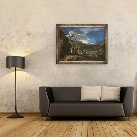 Tablou inramat - Salvator Rosa - Policrate si pescarul, 60 x 80 cm - 2- Roveli