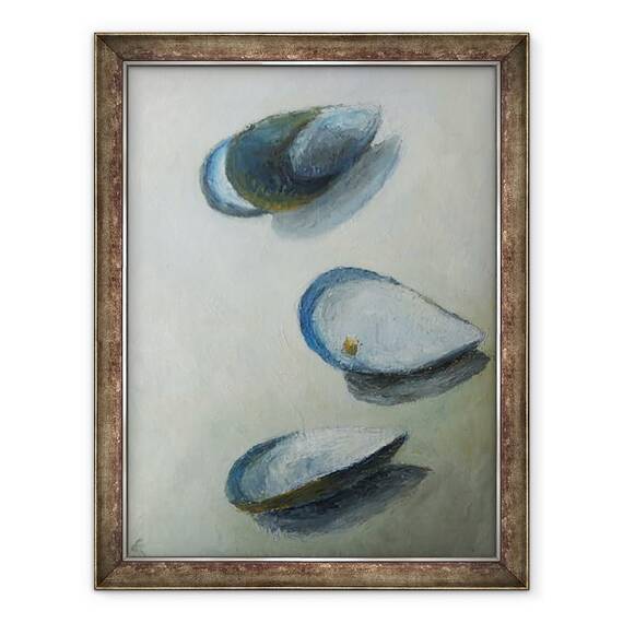 Tablou inramat - Sara Studd - Scoici de midii 1, 60 x 80 cm - - Roveli