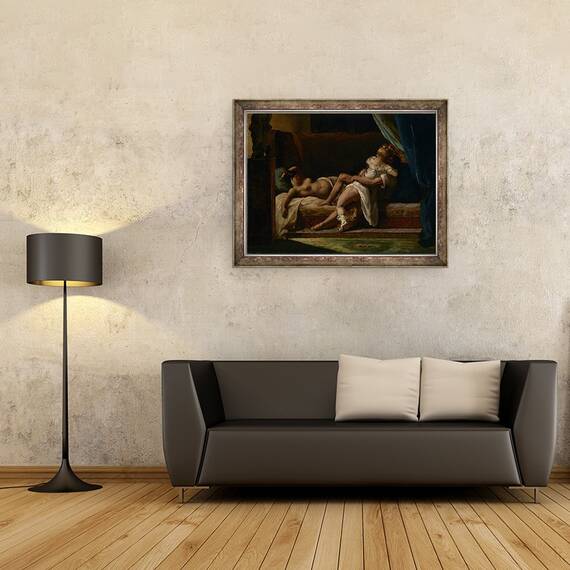 Tablou inramat - Theodore Gericault - Trei indragostiti, 60 x 80 cm - 2- Roveli