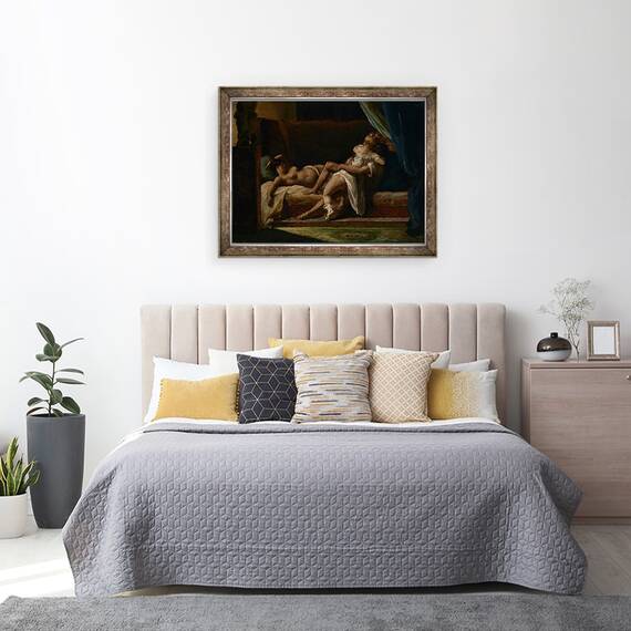 Tablou inramat - Theodore Gericault - Trei indragostiti, 60 x 80 cm - 3- Roveli
