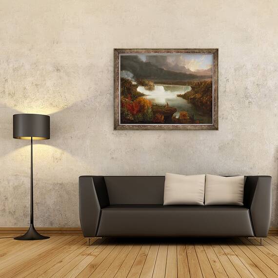 Tablou inramat - Thomas Cole - Vedere indepartata a cascadelor Niagara, 60 x 80 cm - 2- Roveli