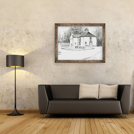 Tablou inramat - Vincent Alexander Booth - Biserica parohiala Killin & Ardeonaig, 2007, 60 x 80 cm - 2- Roveli