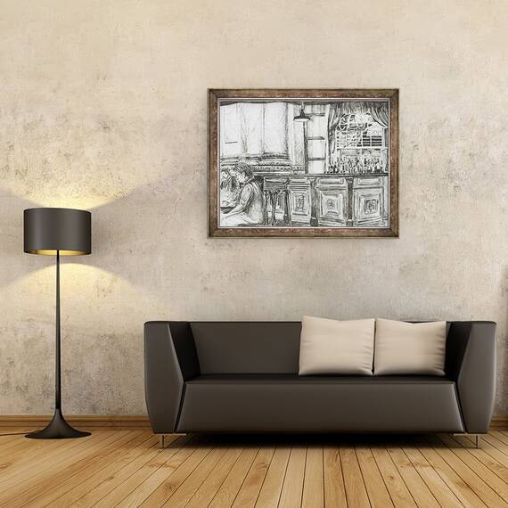 Tablou inramat - Vincent Alexander Booth - Cafenea la Royal Exchange, Manchester, 2011, 60 x 80 cm - 2- Roveli