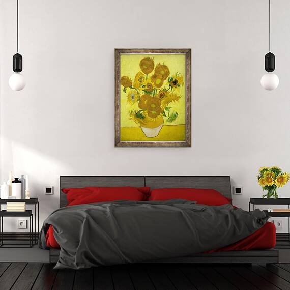 Tablou inramat - Vincent van Gogh - Floarea-soarelui I, 60 x 80 cm - 3- Roveli