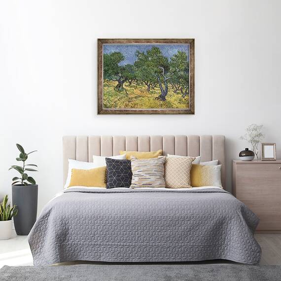 Tablou inramat - Vincent van Gogh - Livada de maslini mijlocul lunii iunie, 60 x 80 cm - 3- Roveli