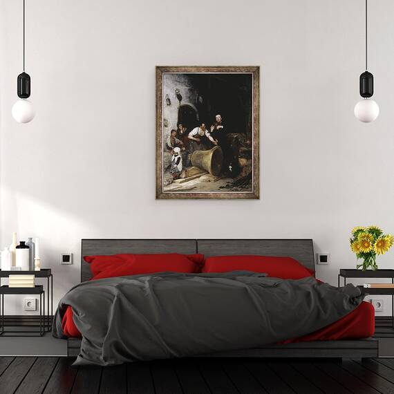 Tablou inramat - Walter Shirlaw - Tonifierea clopotului, 60 x 80 cm - 3- Roveli