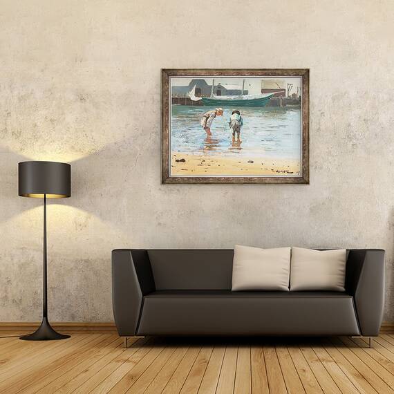 Tablou inramat - Winslow Homer - Baieti de trecere, 60 x 80 cm - 2- Roveli