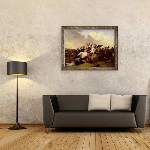 Tablou inramat - Abraham Cooper - Batalia de la Bosworth, 60 x 80 cm - 2- Roveli