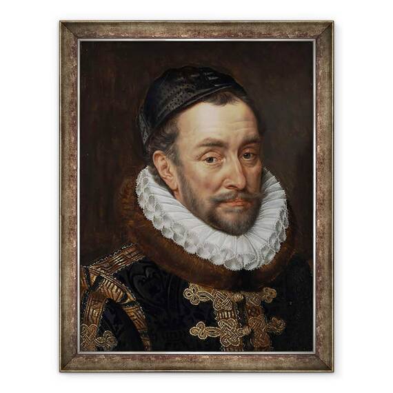 Tablou inramat - Adriaen Thomasz Key - William I, Print de Oranje, 60 x 80 cm - - Roveli