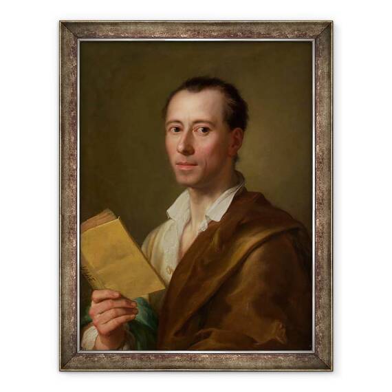 Tablou inramat - Anton Raphael Mengs - Johann Joachim Winckelmann 1717–68, 60 x 80 cm - - Roveli