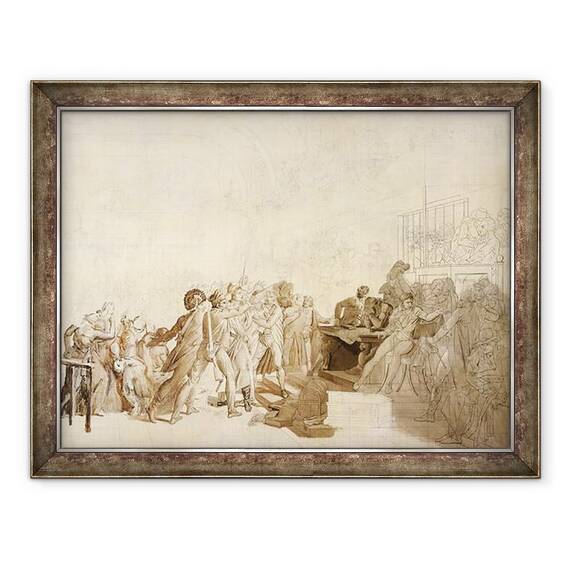 Tablou inramat - Baron Gerard, Francois Pascal Simon - 10 august 1792, 60 x 80 cm - - Roveli