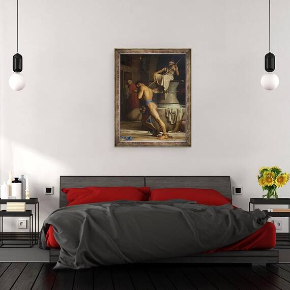 Tablou inramat - Carl Bloch - Samson si Filistenii, 60 x 80 cm - 3- Roveli