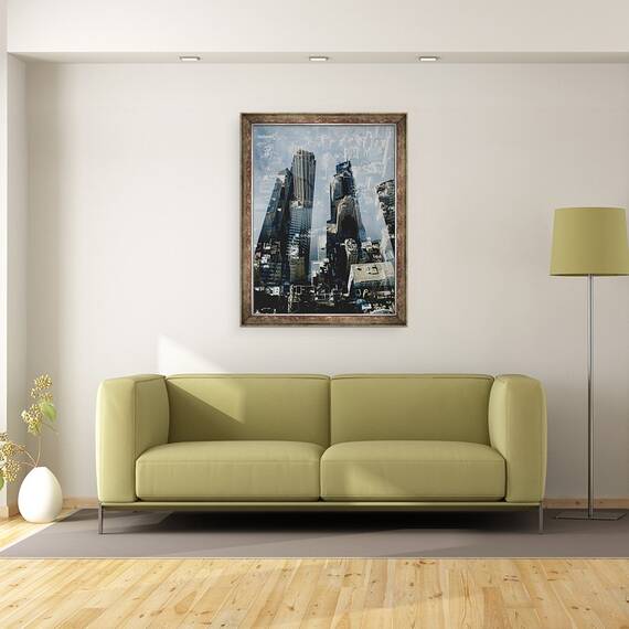 Tablou inramat - David Studwell - Metropolis III, 60 x 80 cm - 2- Roveli