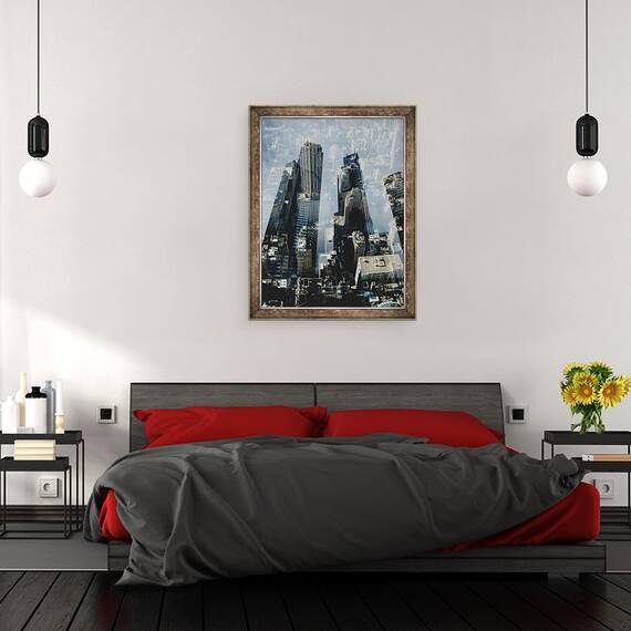 Tablou inramat - David Studwell - Metropolis III, 60 x 80 cm - 3- Roveli