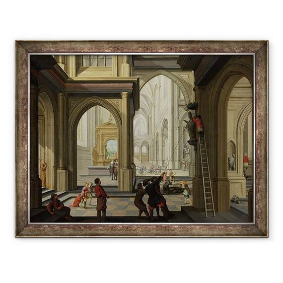 Tablou inramat - Dirck van Delen - Iconoclasm intr-o biserica, 60 x 80 cm - - Roveli