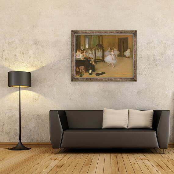 Tablou inramat - Edgar Degas - Clasa de dans II, 60 x 80 cm - 2- Roveli