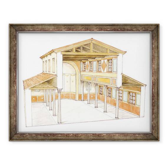Tablou inramat - Fernando Aznar Cenamor - Bazilica romana, 60 x 80 cm - - Roveli