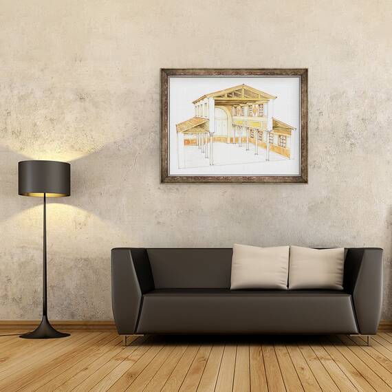 Tablou inramat - Fernando Aznar Cenamor - Bazilica romana, 60 x 80 cm - 2- Roveli