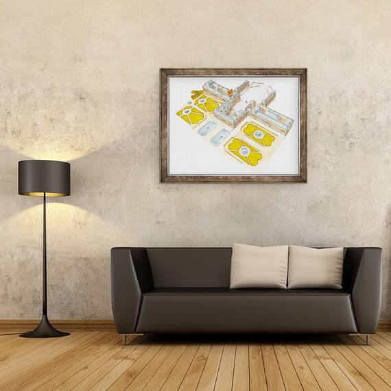 Tablou inramat - Fernando Aznar Cenamor - Palatul Versailles. Franta, 60 x 80 cm - 2- Roveli
