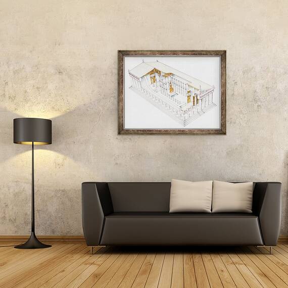Tablou inramat - Fernando Aznar Cenamor - Partenon, 60 x 80 cm - 2- Roveli