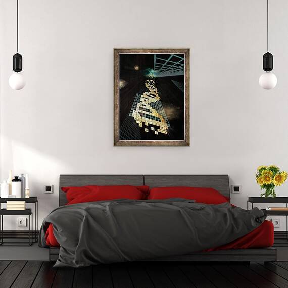 Tablou inramat - Francois Domain - Dumnezeu nu joaca zaruri, 60 x 80 cm - 3- Roveli